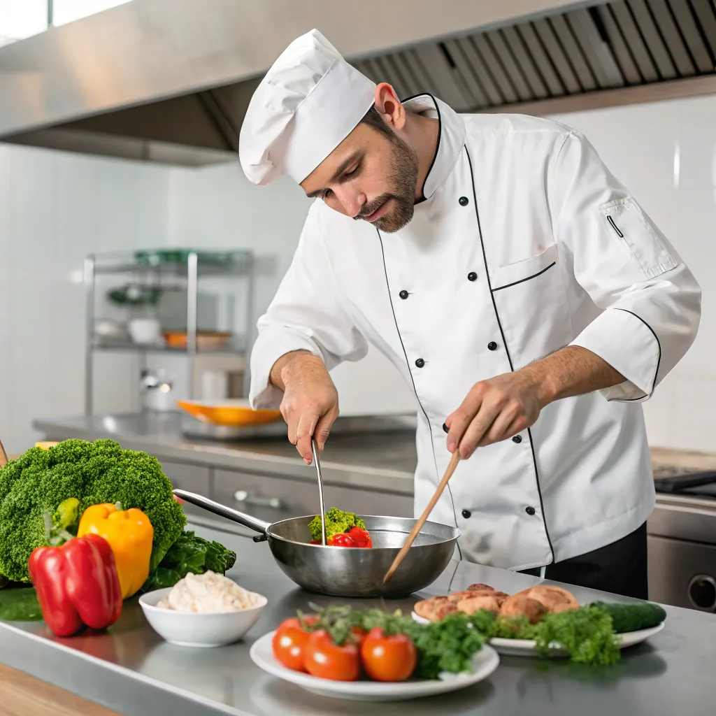 Chef demonstrating culinary skills